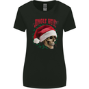 Jingle Hell Funny Christmas Skull Xmas Womens Wider Cut T-Shirt Black