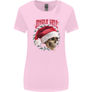 Jingle Hell Funny Christmas Skull Xmas Womens Wider Cut T-Shirt Light Pink
