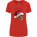 Jingle Hell Funny Christmas Skull Xmas Womens Wider Cut T-Shirt Red