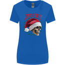 Jingle Hell Funny Christmas Skull Xmas Womens Wider Cut T-Shirt Royal Blue