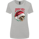 Jingle Hell Funny Christmas Skull Xmas Womens Wider Cut T-Shirt Sports Grey