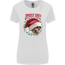 Jingle Hell Funny Christmas Skull Xmas Womens Wider Cut T-Shirt White