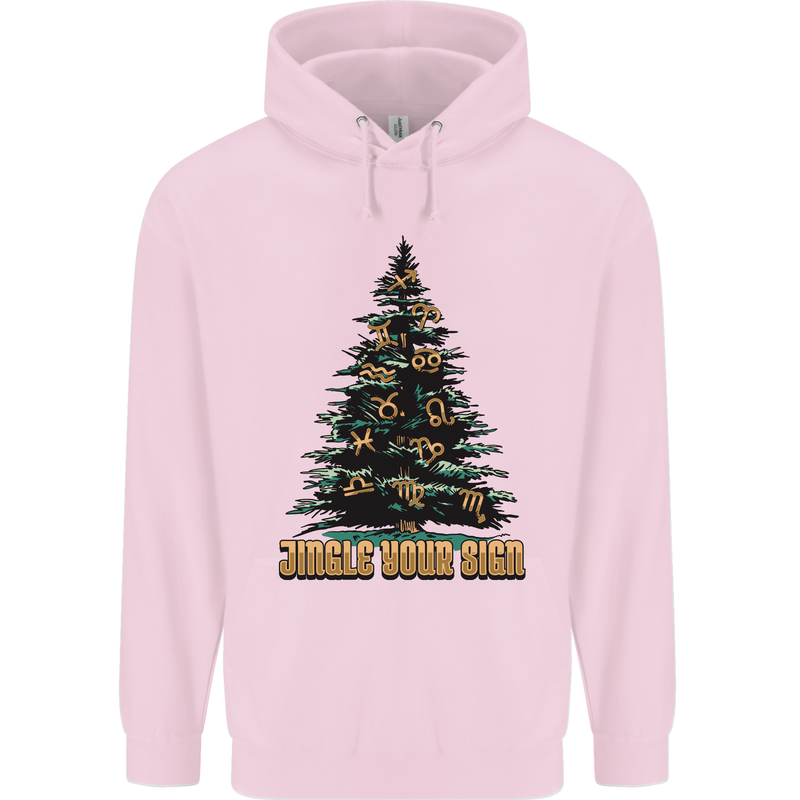 Jingle Your Star Sign Funny Christmas Xmas Childrens Kids Hoodie Light Pink