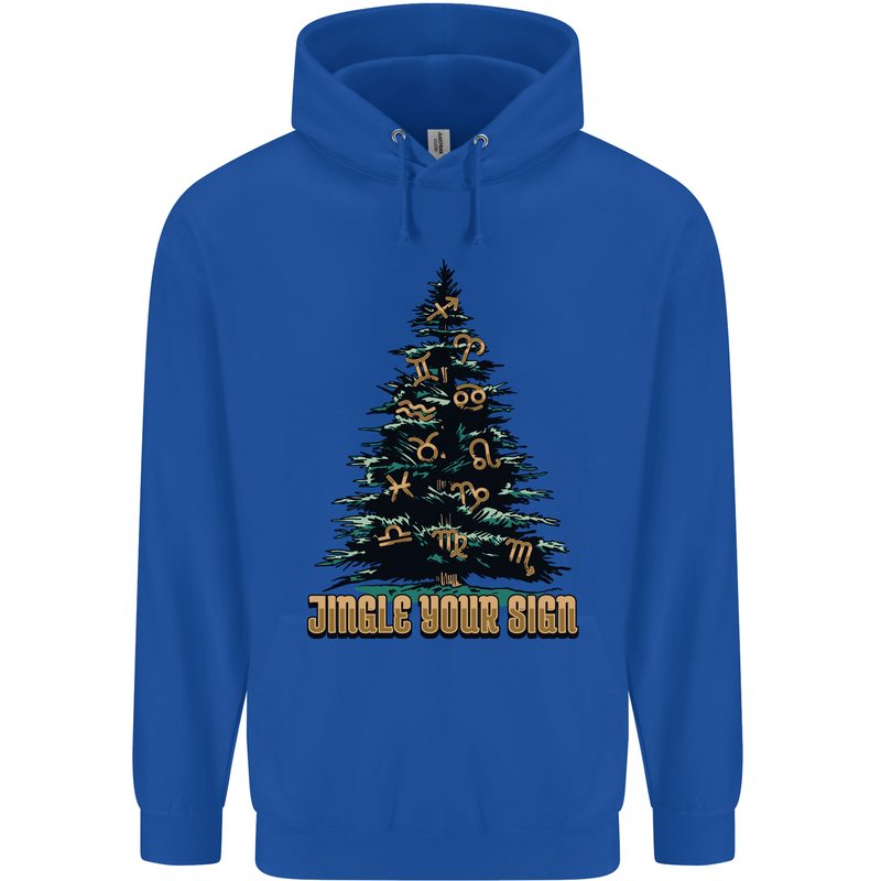 Jingle Your Star Sign Funny Christmas Xmas Childrens Kids Hoodie Royal Blue