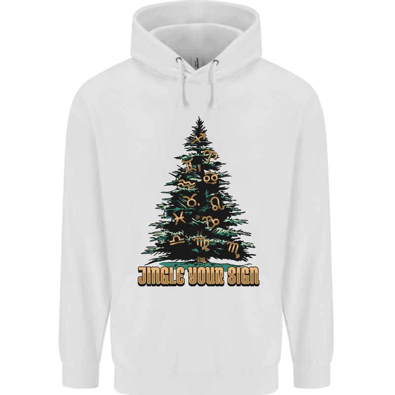 Jingle Your Star Sign Funny Christmas Xmas Childrens Kids Hoodie White