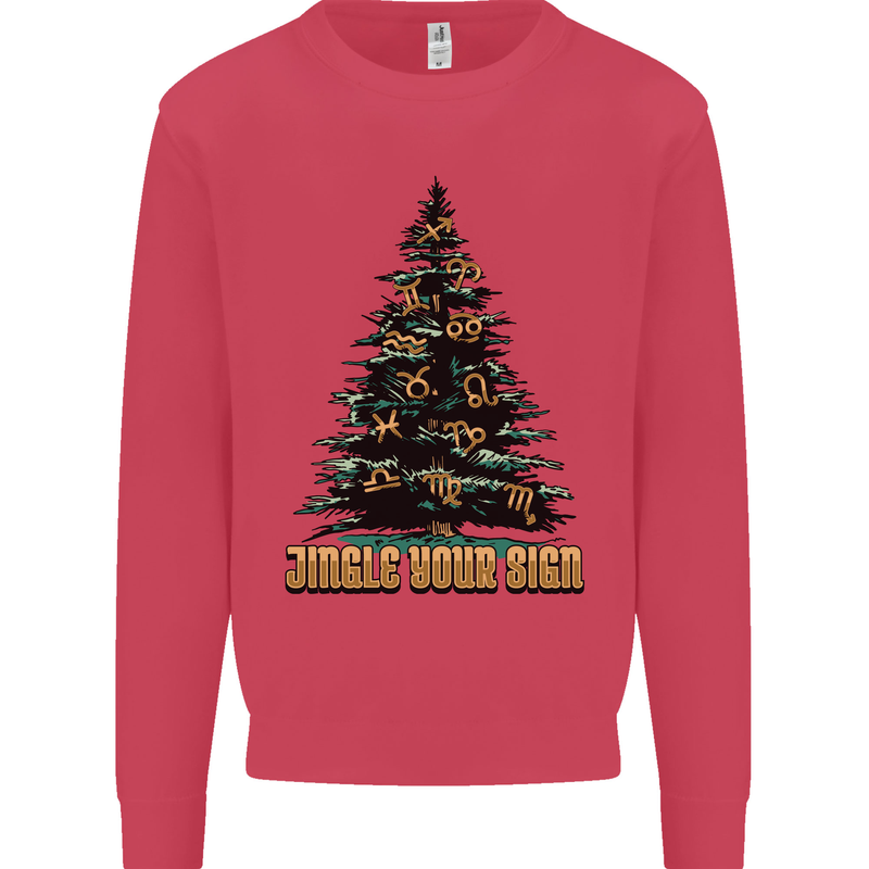 Jingle Your Star Sign Funny Christmas Xmas Kids Sweatshirt Jumper Heliconia
