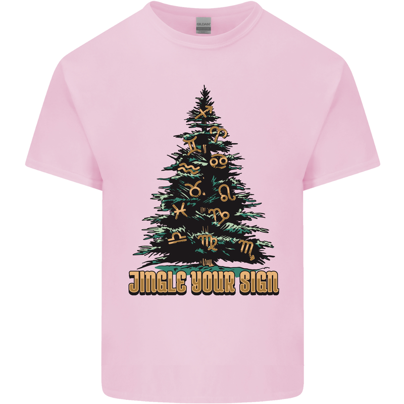 Jingle Your Star Sign Funny Christmas Xmas Kids T-Shirt Childrens Light Pink