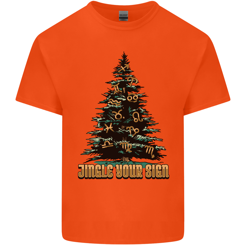 Jingle Your Star Sign Funny Christmas Xmas Kids T-Shirt Childrens Orange