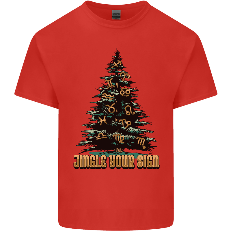 Jingle Your Star Sign Funny Christmas Xmas Kids T-Shirt Childrens Red
