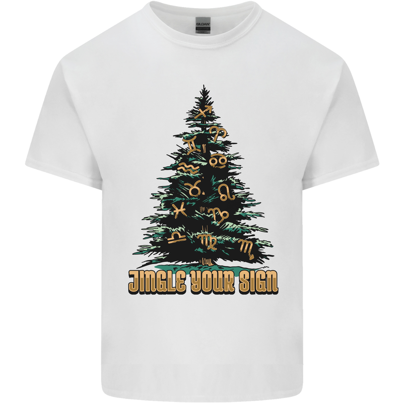 Jingle Your Star Sign Funny Christmas Xmas Kids T-Shirt Childrens White