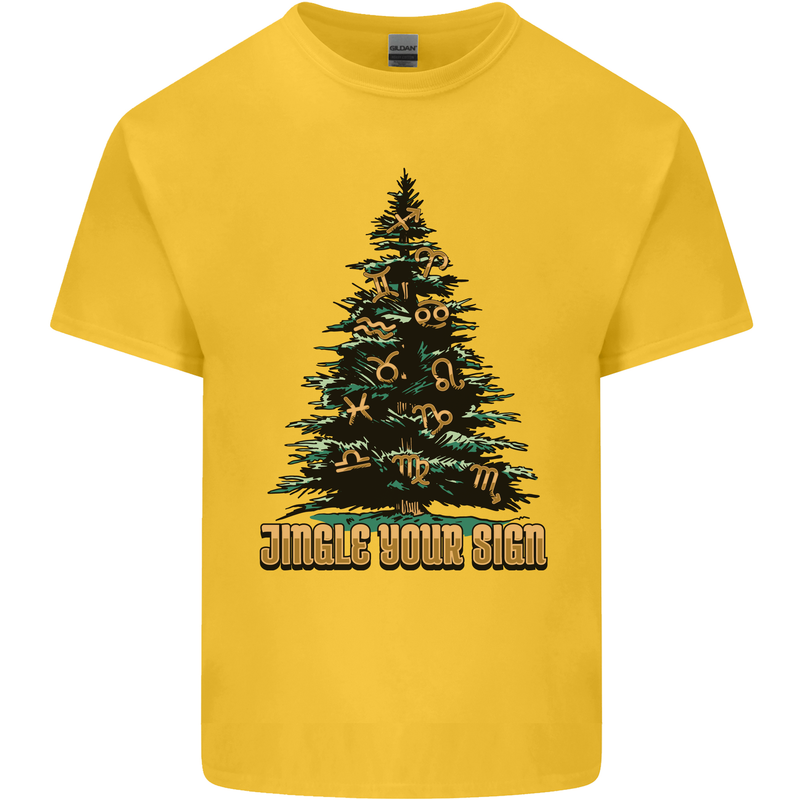 Jingle Your Star Sign Funny Christmas Xmas Kids T-Shirt Childrens Yellow