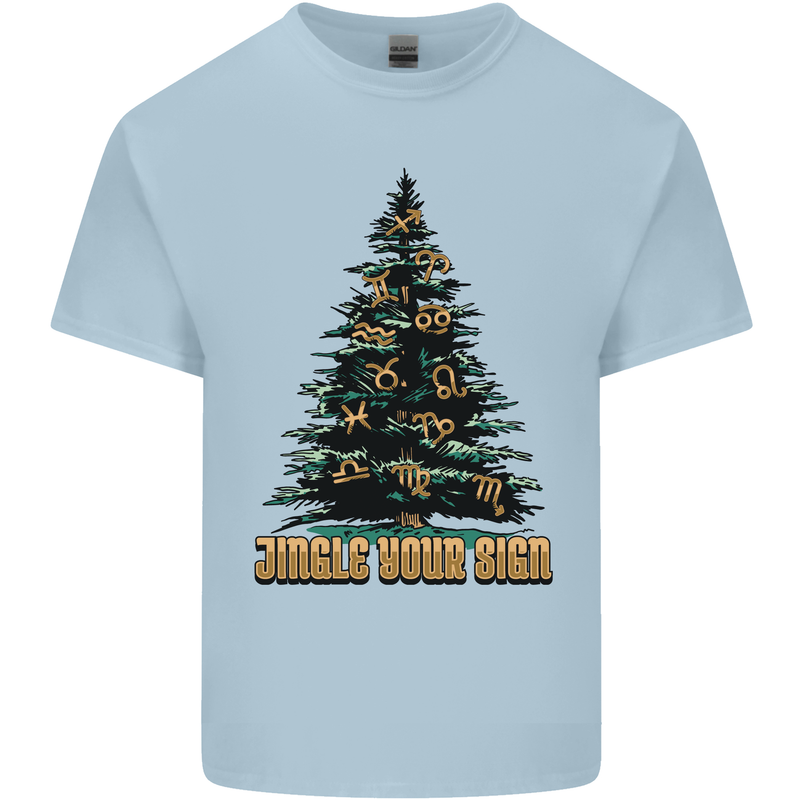 Jingle Your Star Sign Funny Christmas Xmas Mens Cotton T-Shirt Tee Top Light Blue