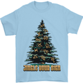 Jingle Your Star Sign Funny Christmas Xmas Mens T-Shirt 100% Cotton Light Blue