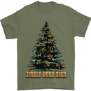 Jingle Your Star Sign Funny Christmas Xmas Mens T-Shirt 100% Cotton Military Green