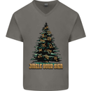 Jingle Your Star Sign Funny Christmas Xmas Mens V-Neck Cotton T-Shirt Charcoal