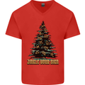 Jingle Your Star Sign Funny Christmas Xmas Mens V-Neck Cotton T-Shirt Red