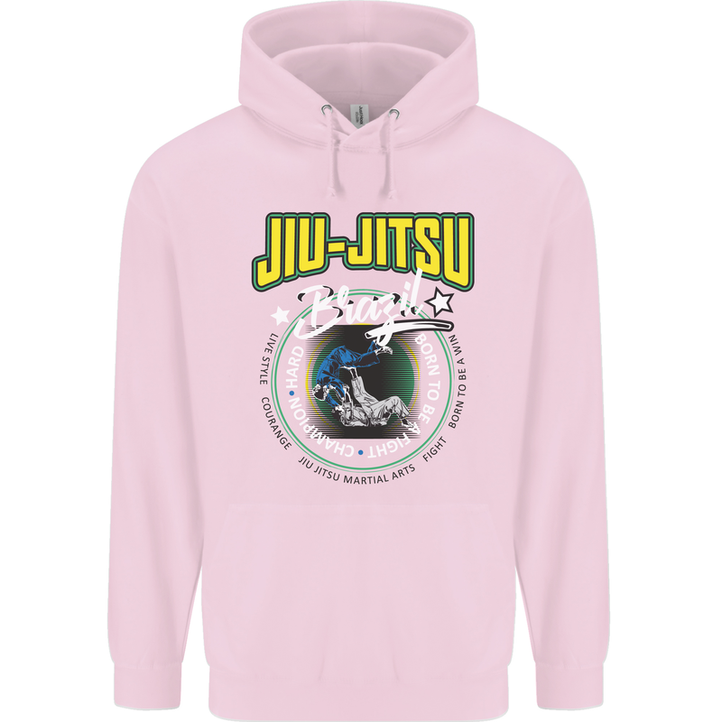 Jiu Jitsu Brazilian MMA Mixed Martial Arts Childrens Kids Hoodie Light Pink