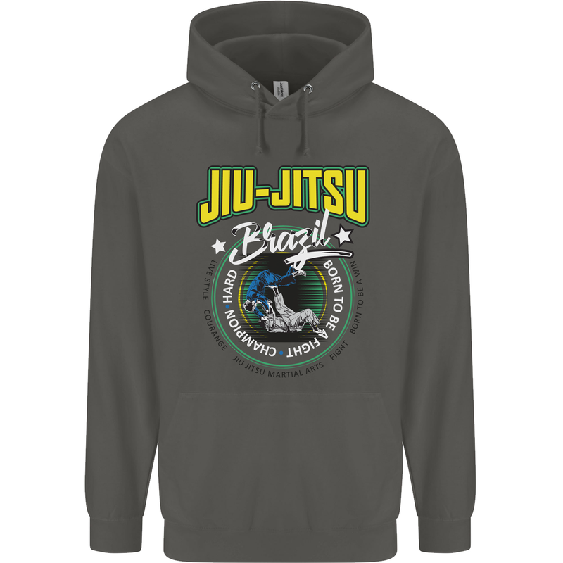 Jiu Jitsu Brazilian MMA Mixed Martial Arts Childrens Kids Hoodie Storm Grey