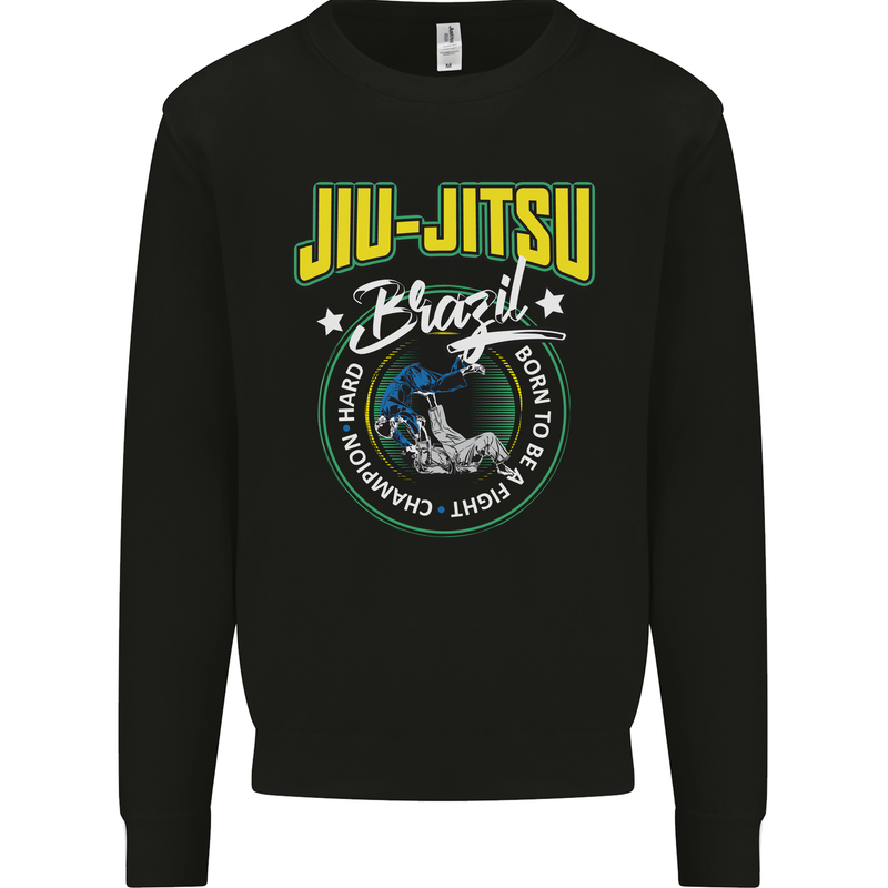 Jiu Jitsu Brazilian MMA Mixed Martial Arts Kids Sweatshirt Jumper Black