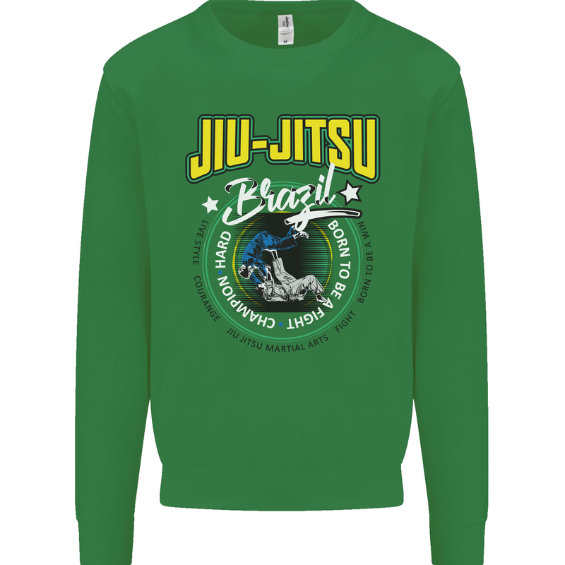 Jiu Jitsu Brazilian MMA Mixed Martial Arts Kids Sweatshirt Jumper Irish Green