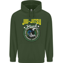 Jiu Jitsu Brazilian MMA Mixed Martial Arts Mens 80% Cotton Hoodie Forest Green