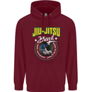 Jiu Jitsu Brazilian MMA Mixed Martial Arts Mens 80% Cotton Hoodie Maroon
