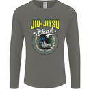 Jiu Jitsu Brazilian MMA Mixed Martial Arts Mens Long Sleeve T-Shirt Charcoal