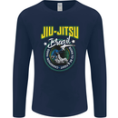 Jiu Jitsu Brazilian MMA Mixed Martial Arts Mens Long Sleeve T-Shirt Navy Blue