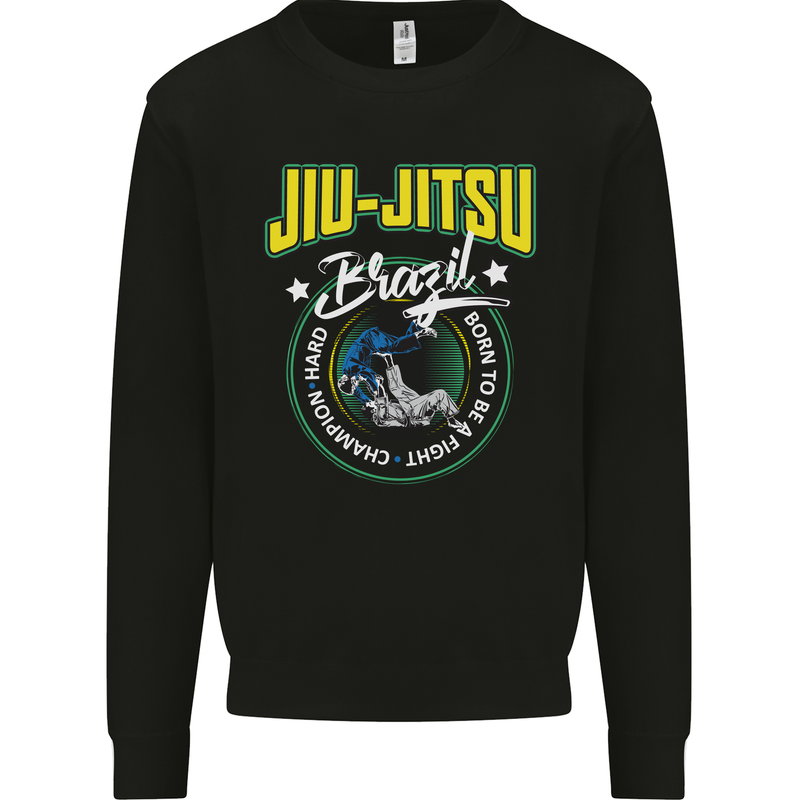 Jiu Jitsu Brazilian MMA Mixed Martial Arts Mens Sweatshirt Jumper Black