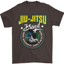 Jiu Jitsu Brazilian MMA Mixed Martial Arts Mens T-Shirt Cotton Gildan Dark Chocolate