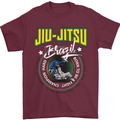 Jiu Jitsu Brazilian MMA Mixed Martial Arts Mens T-Shirt Cotton Gildan Maroon