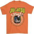 Jiu Jitsu Brazilian MMA Mixed Martial Arts Mens T-Shirt Cotton Gildan Orange