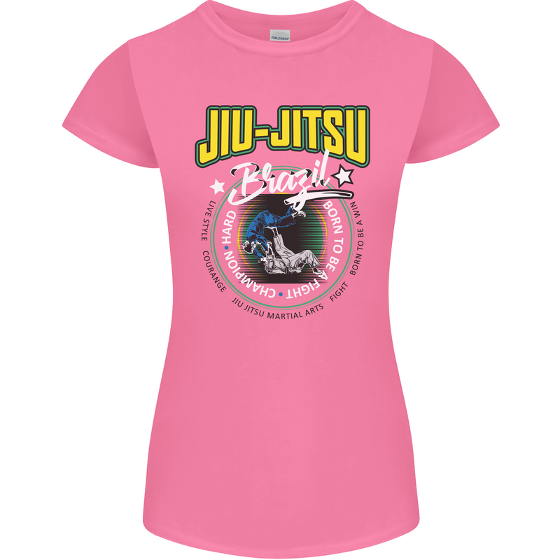 Jiu Jitsu Brazilian MMA Mixed Martial Arts Womens Petite Cut T-Shirt Azalea