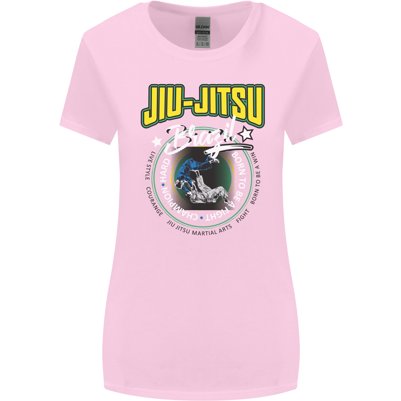 Jiu Jitsu Brazilian MMA Mixed Martial Arts Womens Wider Cut T-Shirt Light Pink