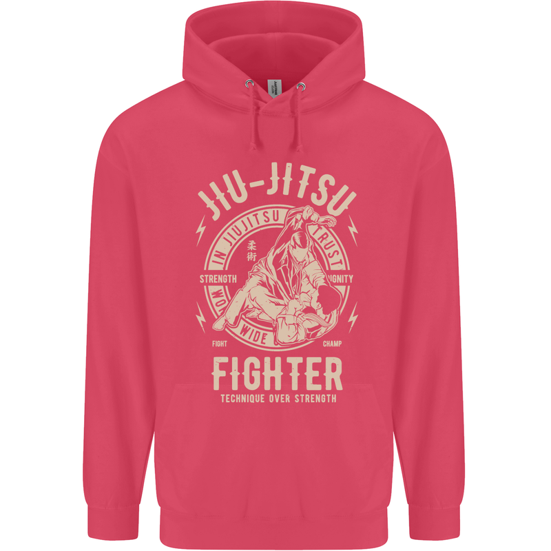Jiu Jitsu Fighter Mixed Martial Arts MMA Childrens Kids Hoodie Heliconia