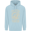Jiu Jitsu Fighter Mixed Martial Arts MMA Childrens Kids Hoodie Light Blue