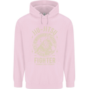 Jiu Jitsu Fighter Mixed Martial Arts MMA Childrens Kids Hoodie Light Pink