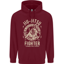 Jiu Jitsu Fighter Mixed Martial Arts MMA Childrens Kids Hoodie Maroon