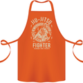 Jiu Jitsu Fighter Mixed Martial Arts MMA Cotton Apron 100% Organic Orange