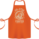 Jiu Jitsu Fighter Mixed Martial Arts MMA Cotton Apron 100% Organic Orange