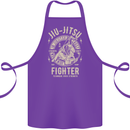 Jiu Jitsu Fighter Mixed Martial Arts MMA Cotton Apron 100% Organic Purple