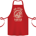 Jiu Jitsu Fighter Mixed Martial Arts MMA Cotton Apron 100% Organic Red