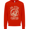 Jiu Jitsu Fighter Mixed Martial Arts MMA Kids Sweatshirt Jumper Bright Red