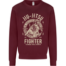 Jiu Jitsu Fighter Mixed Martial Arts MMA Kids Sweatshirt Jumper Maroon