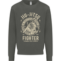 Jiu Jitsu Fighter Mixed Martial Arts MMA Kids Sweatshirt Jumper Storm Grey