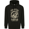 Jiu Jitsu Fighter Mixed Martial Arts MMA Mens 80% Cotton Hoodie Black
