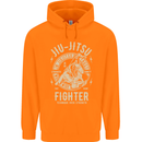 Jiu Jitsu Fighter Mixed Martial Arts MMA Mens 80% Cotton Hoodie Orange
