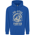 Jiu Jitsu Fighter Mixed Martial Arts MMA Mens 80% Cotton Hoodie Royal Blue