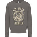Jiu Jitsu Fighter Mixed Martial Arts MMA Mens Sweatshirt Jumper Charcoal