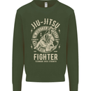 Jiu Jitsu Fighter Mixed Martial Arts MMA Mens Sweatshirt Jumper Forest Green